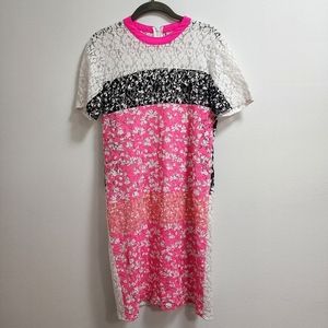 ASOS Colorblock Lace Shift Dress